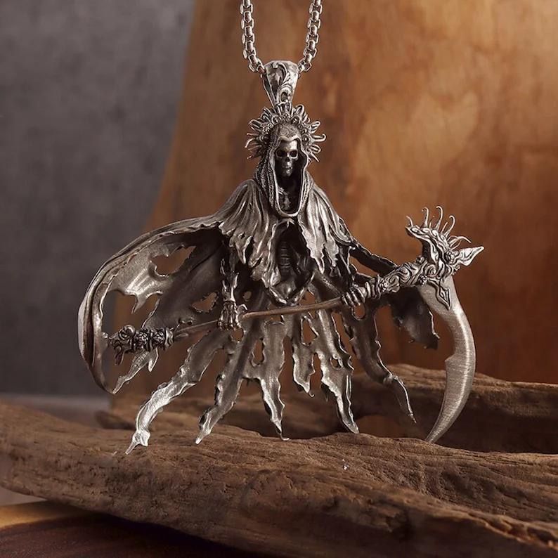 Wholesale Hell Death Scythe Death Advent Necklace